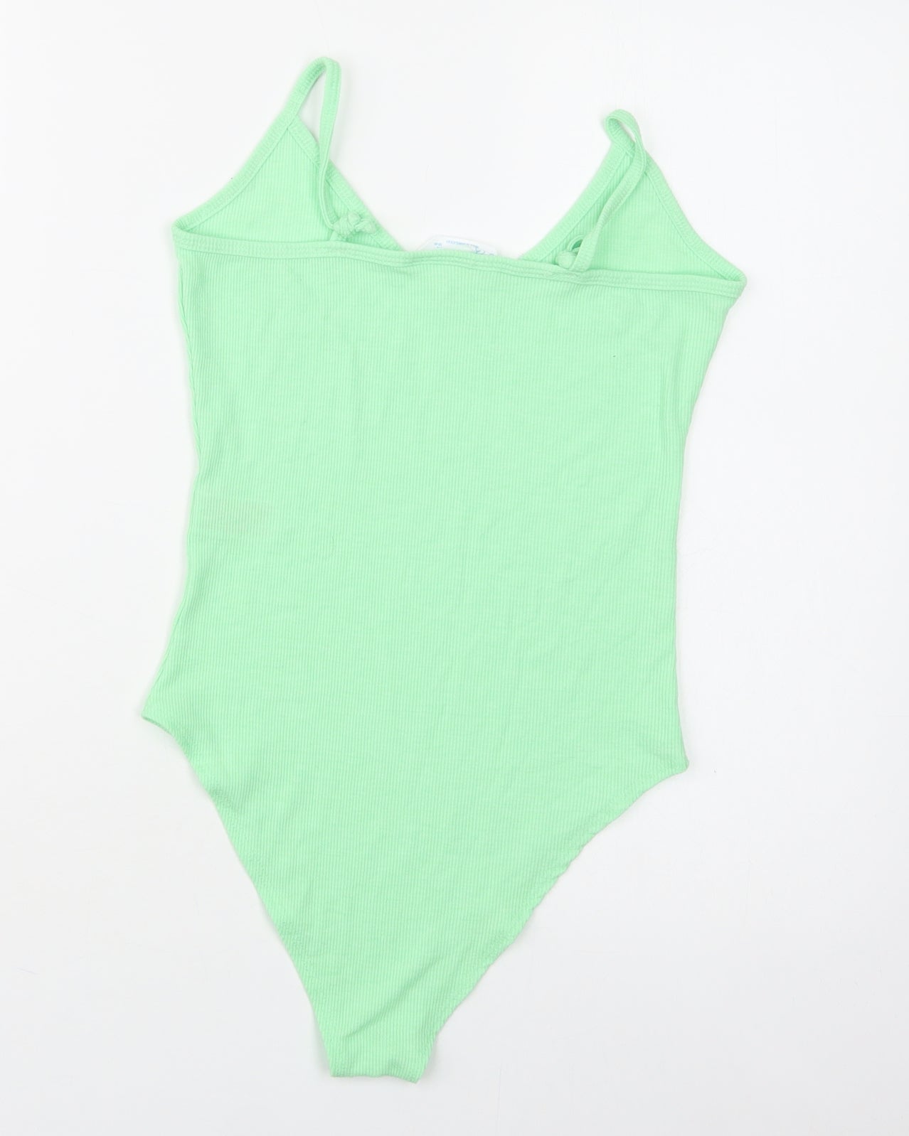 Primark Womens Green  Polyester Bodysuit One-Piece Size 6  Snap