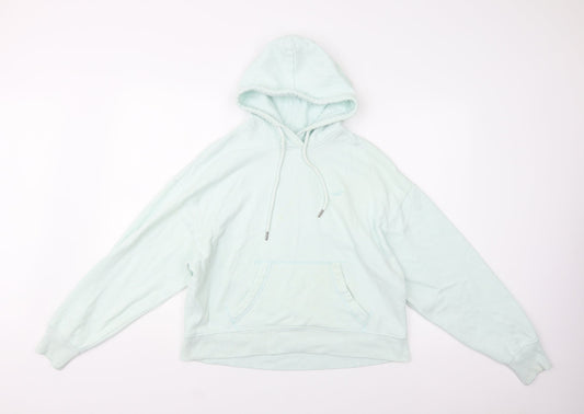 Hollister Womens Green  Cotton Pullover Hoodie Size S