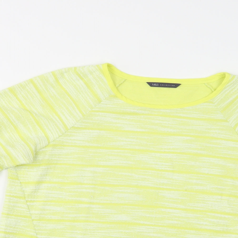 Womens UK Size 14 M&S Yellow Pullover Jumper