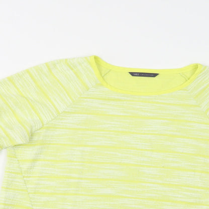 Womens UK Size 14 M&S Yellow Pullover Jumper