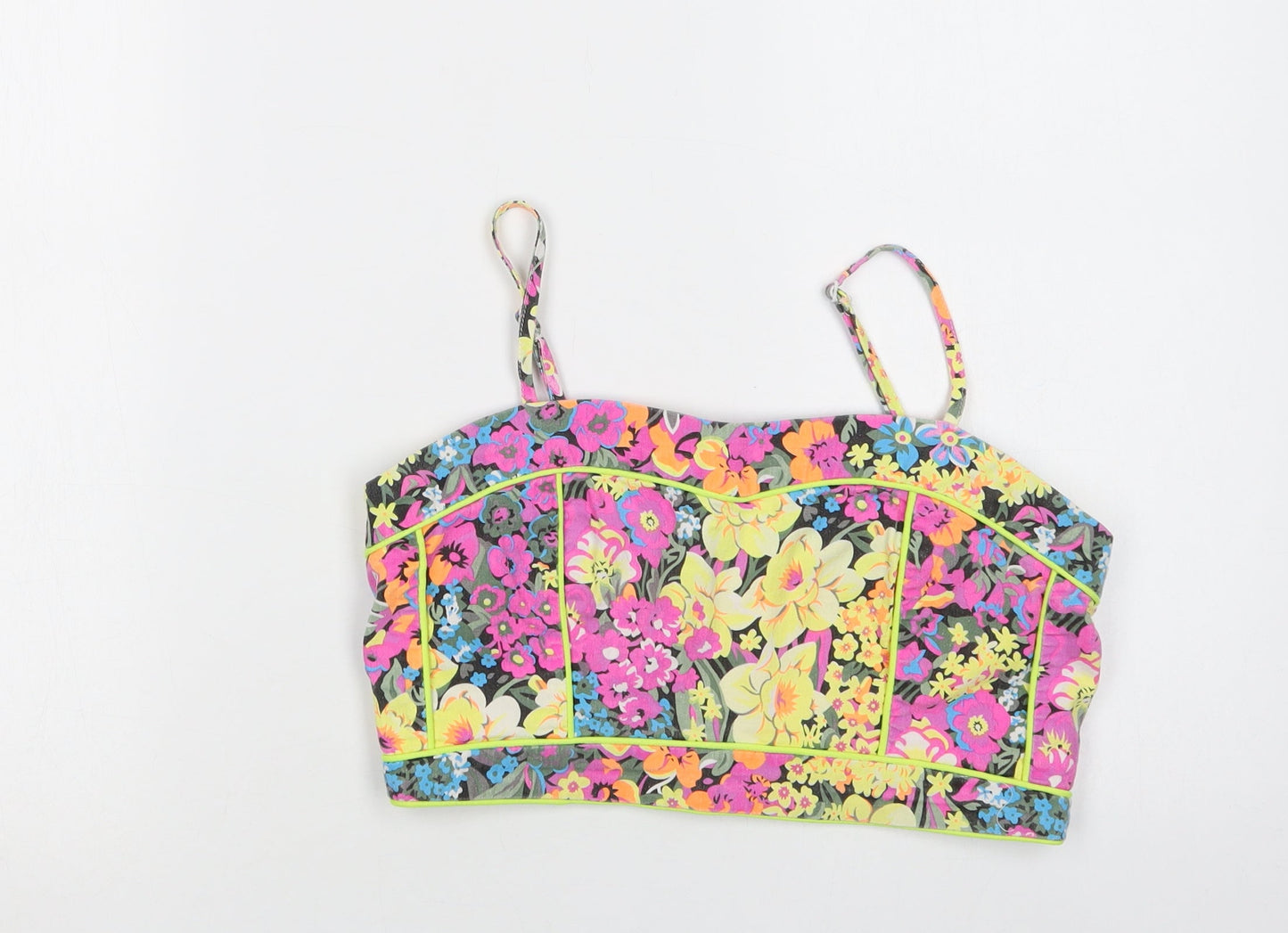 Womens UK Size L Republic Multicoloured Cropped Tank