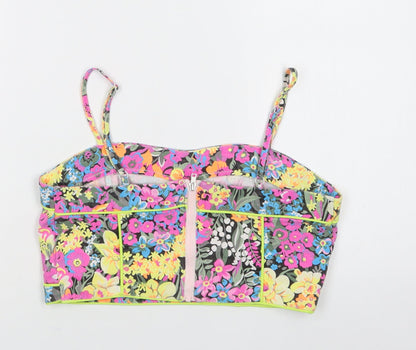 Womens UK Size L Republic Multicoloured Cropped Tank