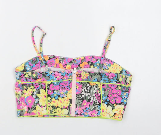 Womens UK Size L Republic Multicoloured Cropped Tank