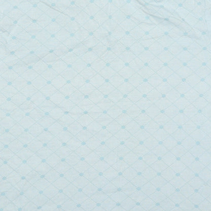 Dunnes Mens Blue Geometric Cotton  Polo Size L Collared