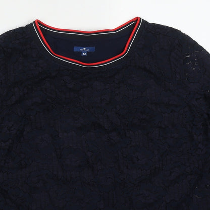 Womens UK Size 14 TOM TAILOR Blue Basic Blouse