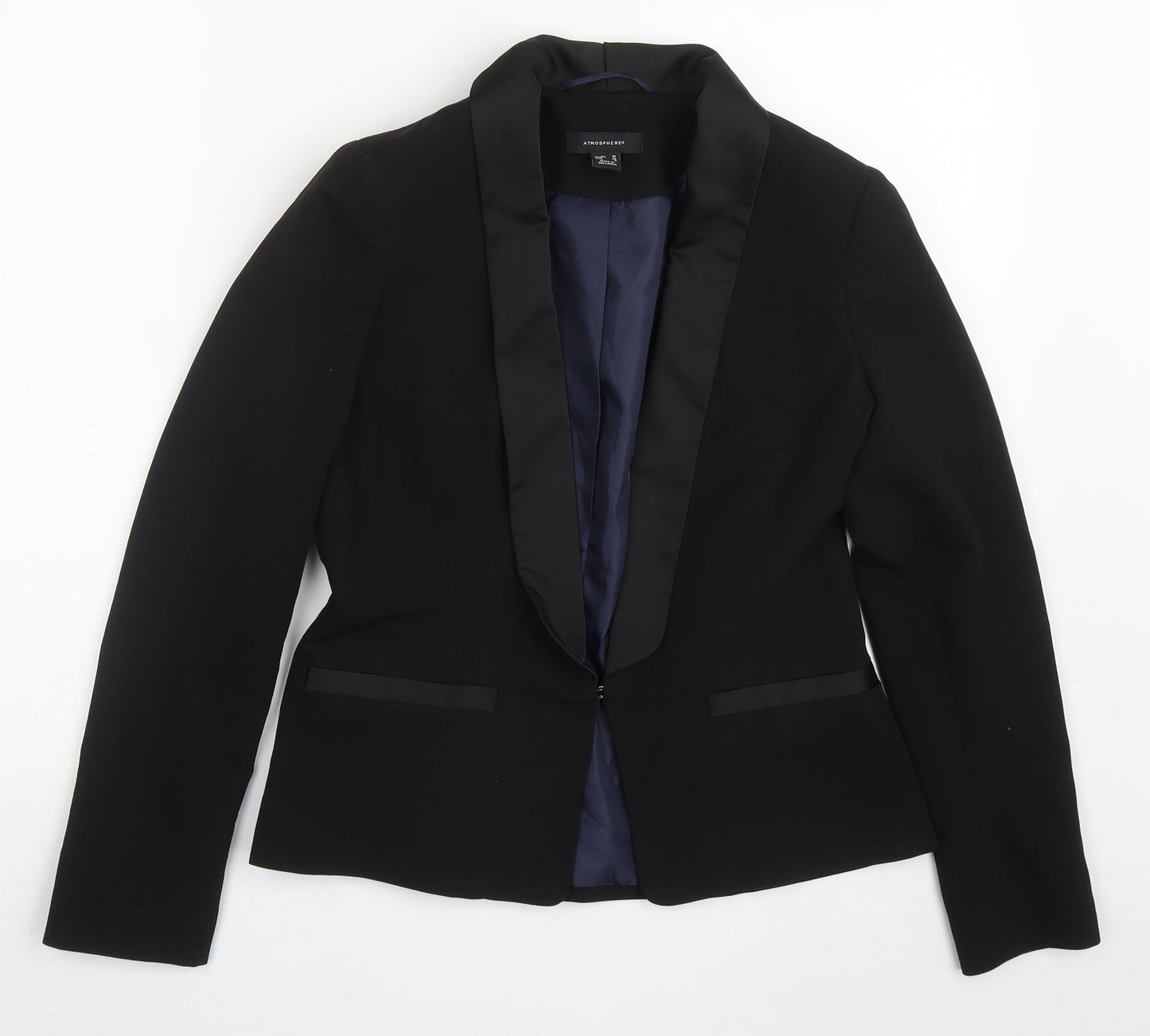 Atmosphere Womens Black  Polyester Jacket Suit Jacket Size 10