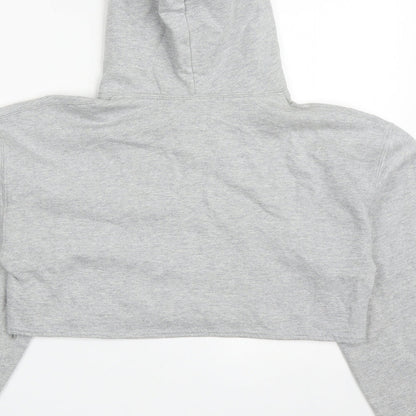 Boohoo Womens Grey  Cotton Pullover Hoodie Size S   - Ath-leisure