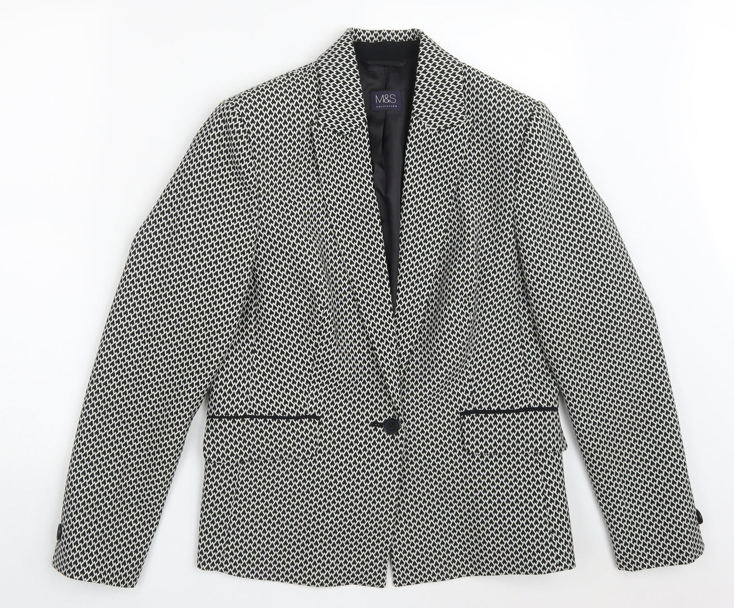 Womens UK Size 12 Marks and Spencer Regular Black Suit Jacket