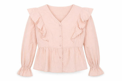 Womens UK Size S SheIn Pink Basic Button-Up
