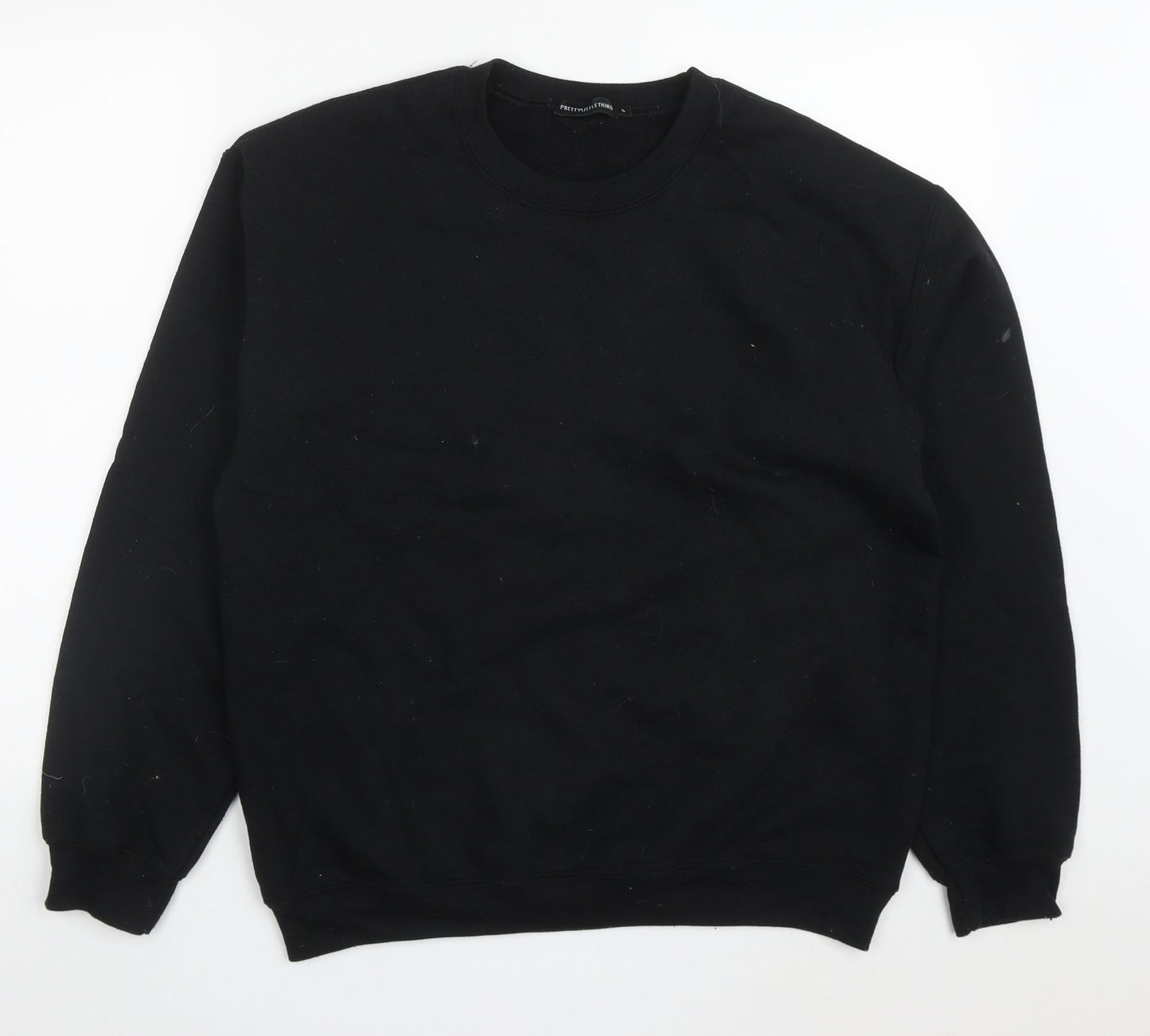 PRETTYLITTLETHING Womens Black  Cotton Pullover Sweatshirt Size S  Pullover - Los Angeles Calabasas