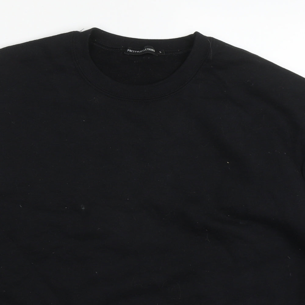 PRETTYLITTLETHING Womens Black  Cotton Pullover Sweatshirt Size S  Pullover - Los Angeles Calabasas