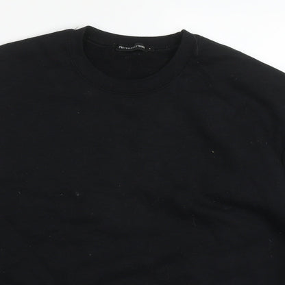 PRETTYLITTLETHING Womens Black  Cotton Pullover Sweatshirt Size S  Pullover - Los Angeles Calabasas