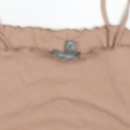 Primark Womens Orange  Polyester Cropped Tank Size 6 Round Neck