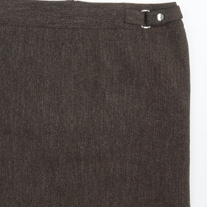 TWIGGY Womens Brown  Polyester Straight & Pencil Skirt Size 40 in   Zip