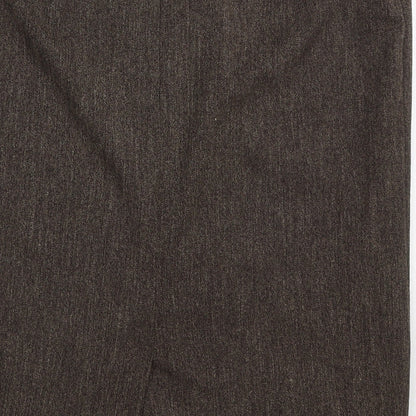 TWIGGY Womens Brown  Polyester Straight & Pencil Skirt Size 40 in   Zip