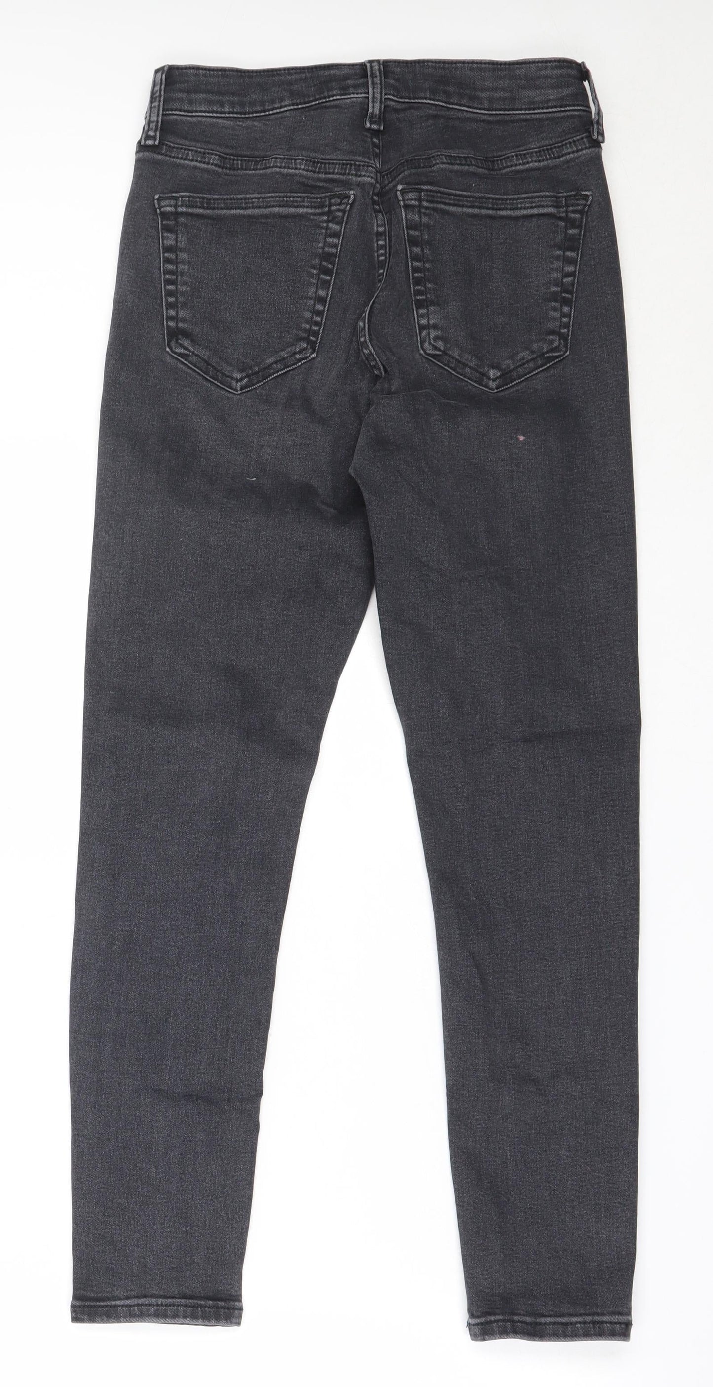 Topshop Womens Black  Cotton Skinny Jeans Size 26 in L30 in Regular