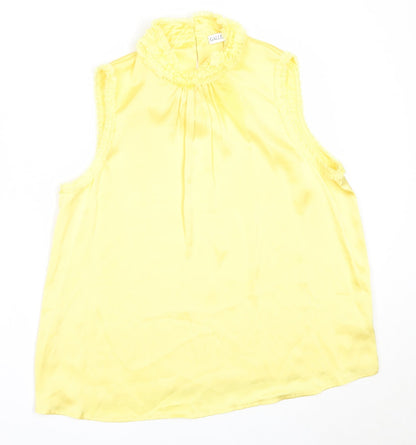 Womens UK Size 14 Gallery Yellow Basic Blouse