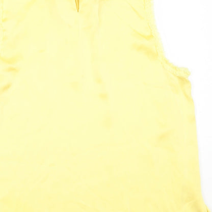 Womens UK Size 14 Gallery Yellow Basic Blouse