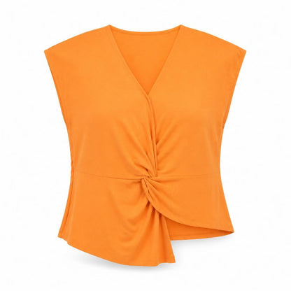 Womens UK Size M Gallery Orange Basic Blouse