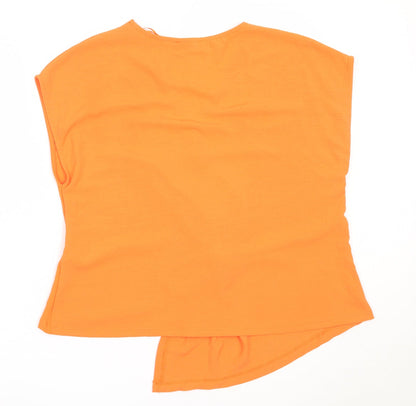 Womens UK Size M Gallery Orange Basic Blouse