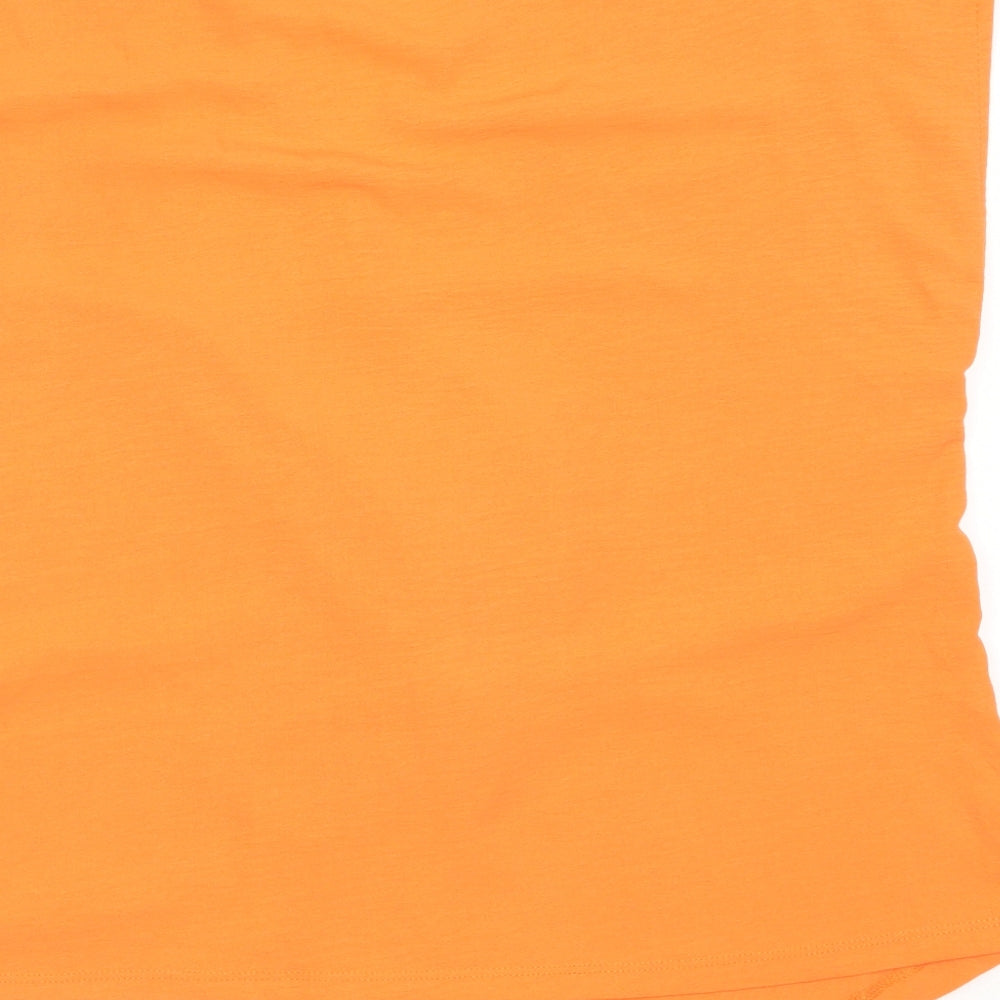 Womens UK Size M Gallery Orange Basic Blouse