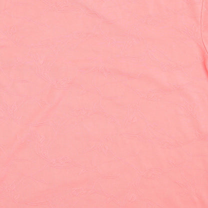 Bonita Womens Pink  Polyester Basic T-Shirt Size M V-Neck