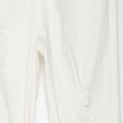 Pull&Bear Womens Ivory  Cotton Skinny Jeans Size 36 L27 in Regular