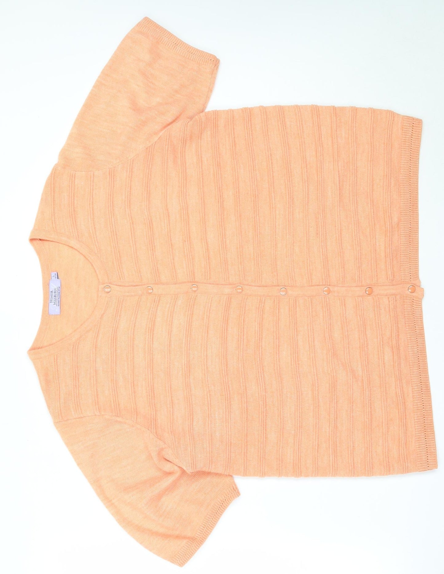 Womens UK Size L EWM Orange Cardigan Jumper