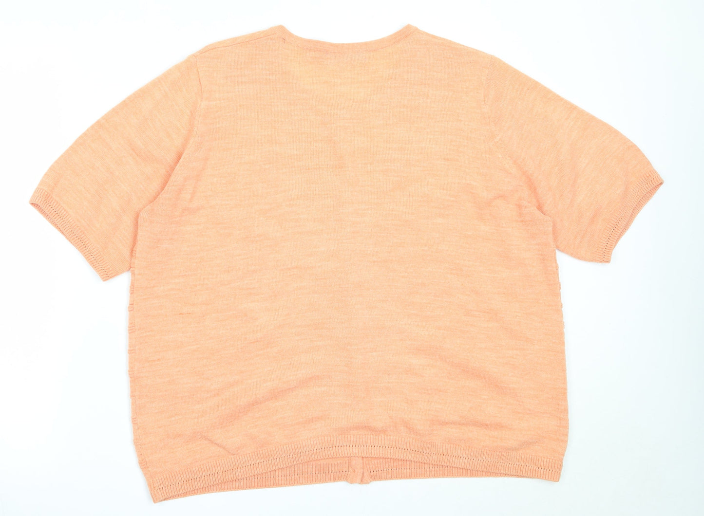 Womens UK Size L EWM Orange Cardigan Jumper
