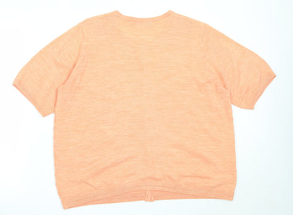 Womens UK Size L EWM Orange Cardigan Jumper