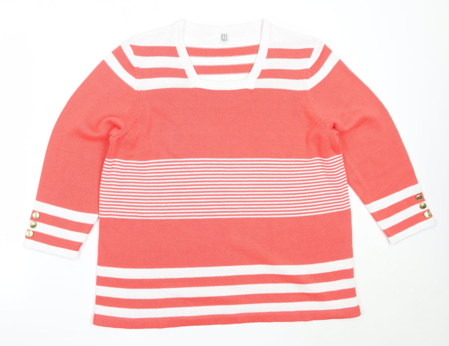 Womens UK Size 20 Preworn Pink Pullover Jumper
