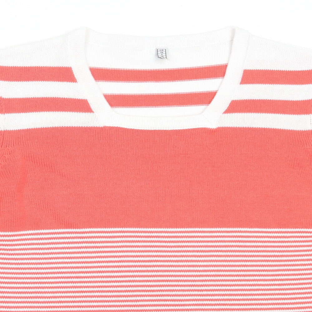 Womens UK Size 20 Preworn Pink Pullover Jumper