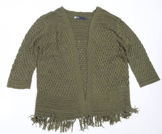 Womens UK Size M EWM Green Cardigan Jumper