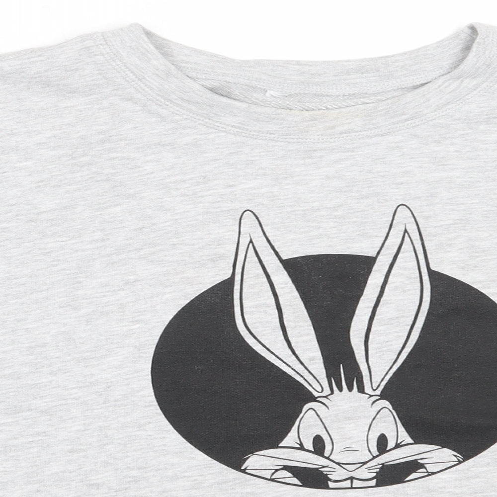 Primark Womens Grey  Cotton Pullover Sweatshirt Size XS   - Looney Tunes