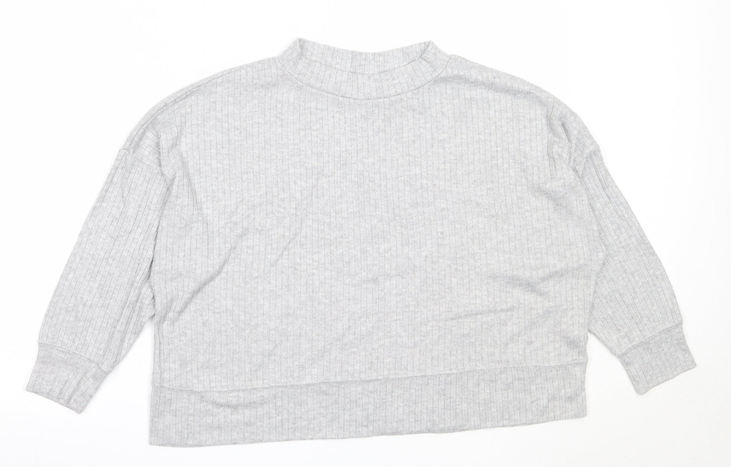 Primark Womens Grey Round Neck  Viscose Pullover Jumper Size M