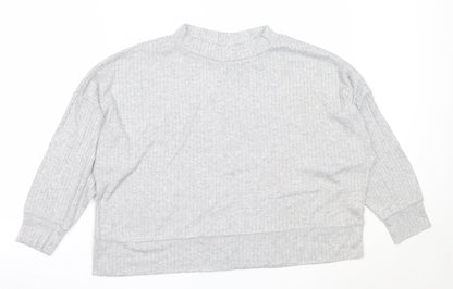 Primark Womens Grey Round Neck  Viscose Pullover Jumper Size M