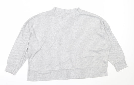 Primark Womens Grey Round Neck  Viscose Pullover Jumper Size M