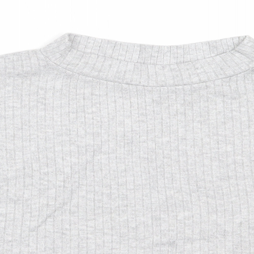 Primark Womens Grey Round Neck  Viscose Pullover Jumper Size M