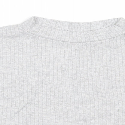 Primark Womens Grey Round Neck  Viscose Pullover Jumper Size M