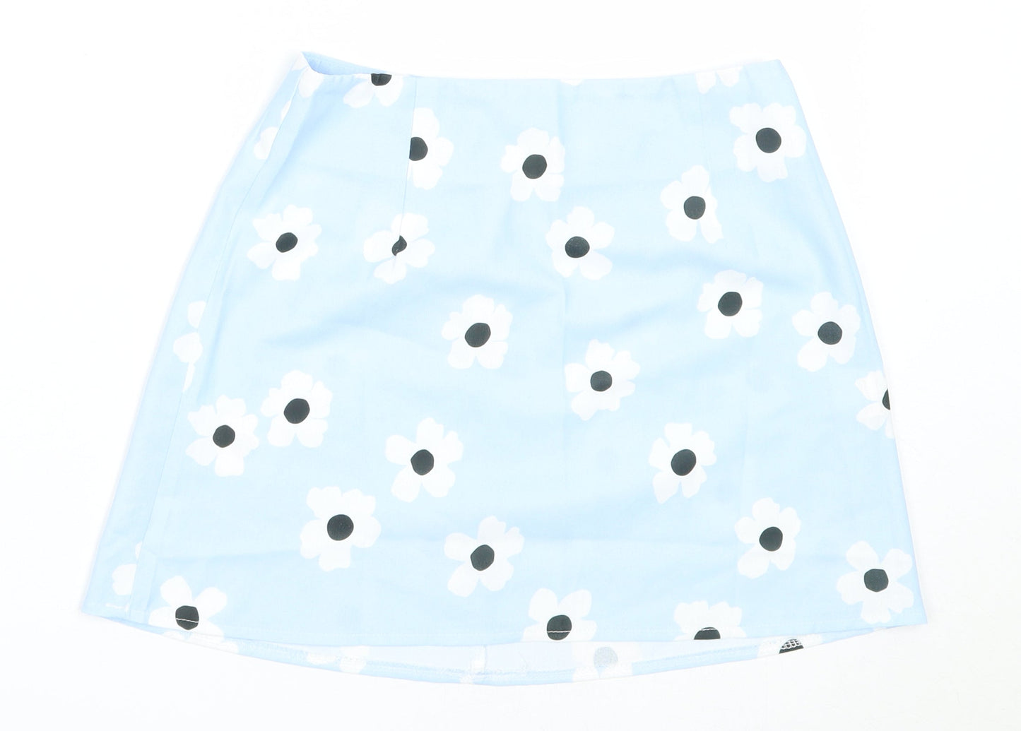 Princess Polly Womens Blue Floral Polyester Mini Skirt Size 6
