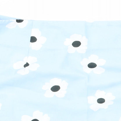 Princess Polly Womens Blue Floral Polyester Mini Skirt Size 6