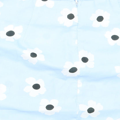 Princess Polly Womens Blue Floral Polyester Mini Skirt Size 6