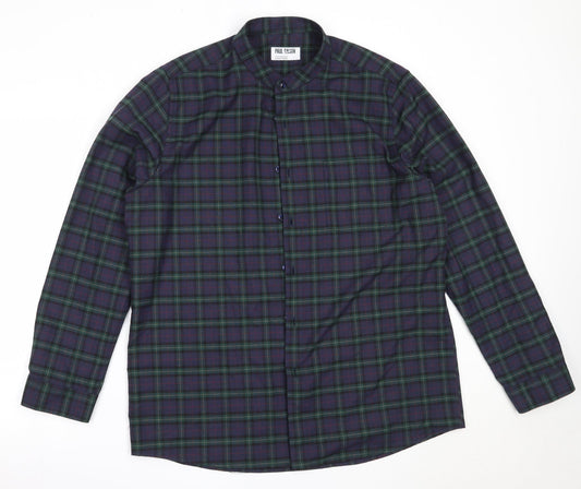 Mens UK Size XL Dunnes Stores Blue  Button-Up Long Sleeve Casual Shirt