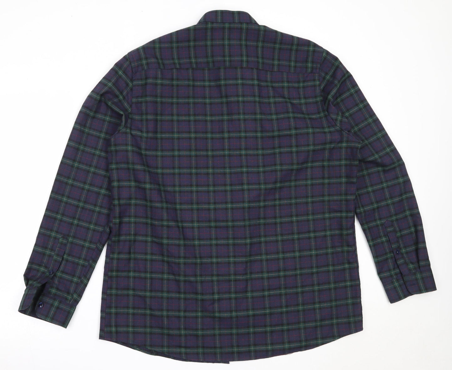 Mens UK Size XL Dunnes Stores Blue  Button-Up Long Sleeve Casual Shirt