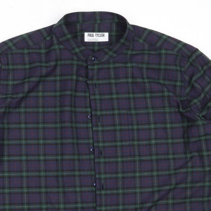 Mens UK Size XL Dunnes Stores Blue  Button-Up Long Sleeve Casual Shirt