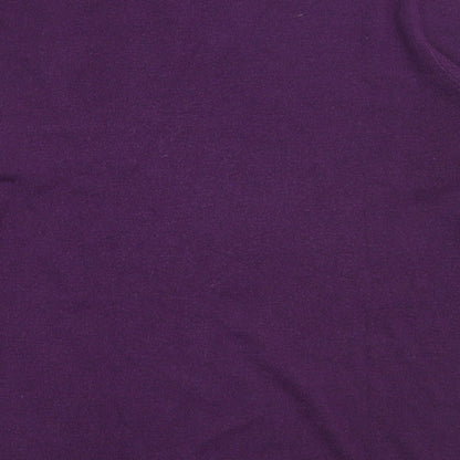 Morley Mens Purple V-Neck  Acrylic Pullover Jumper Size S