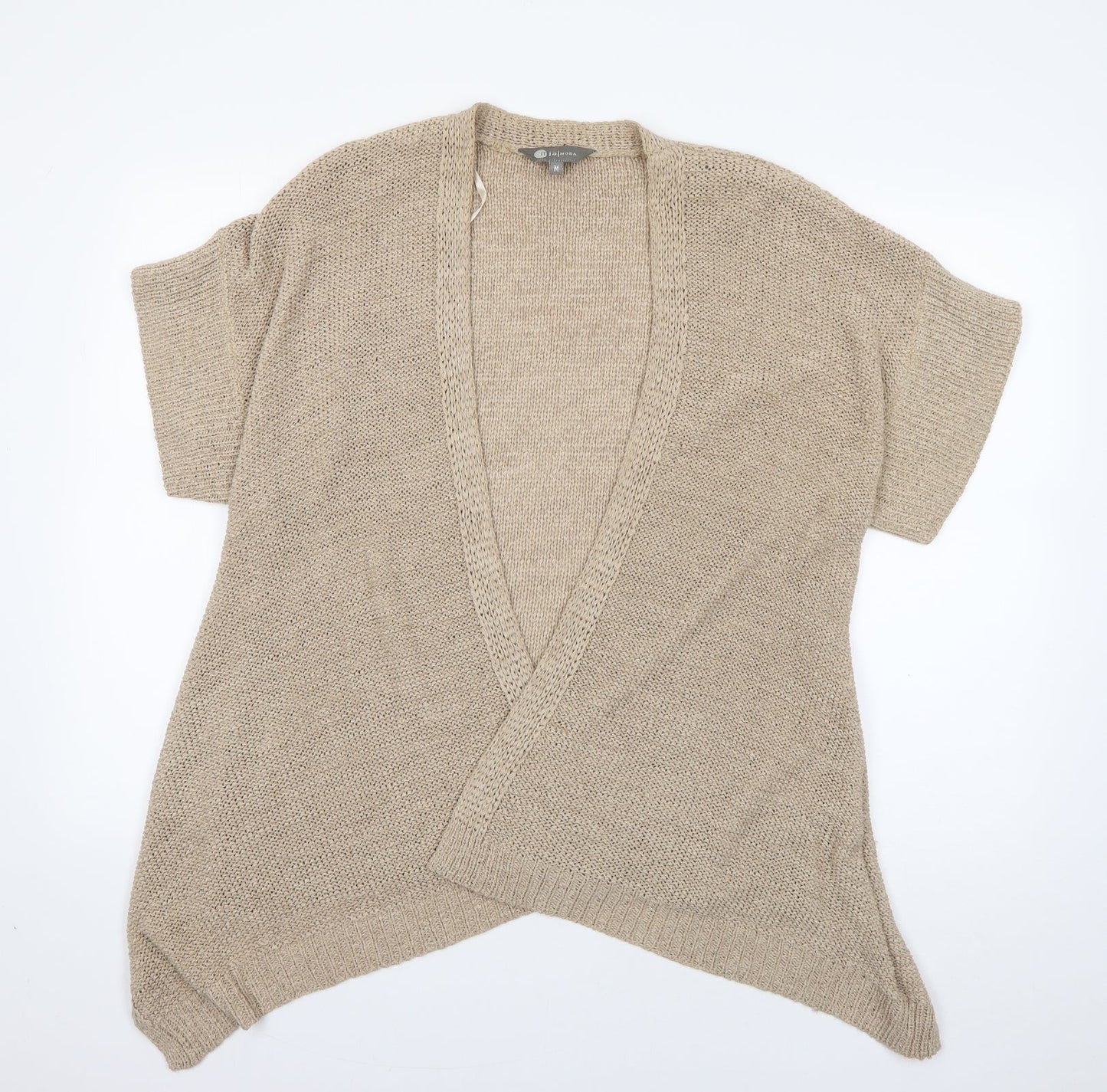 Womens UK Size M Mia Moda Beige Cardigan Jumper