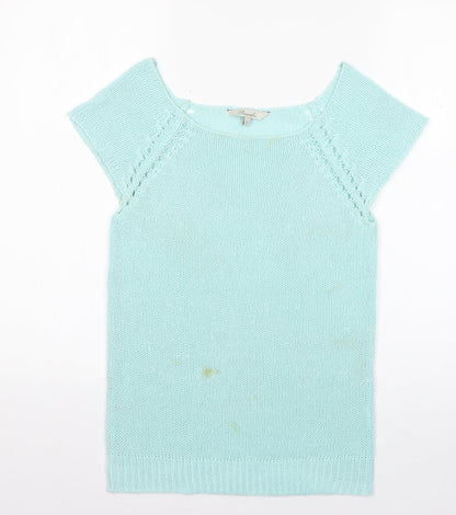 Womens UK Size S Peacocks Green Pullover Jumper