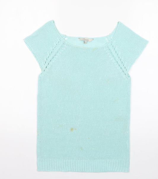 Womens UK Size S Peacocks Green Pullover Jumper