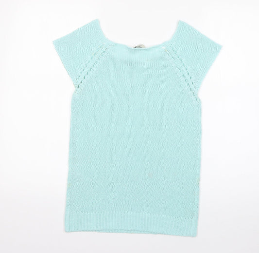 Womens UK Size S Peacocks Green Pullover Jumper